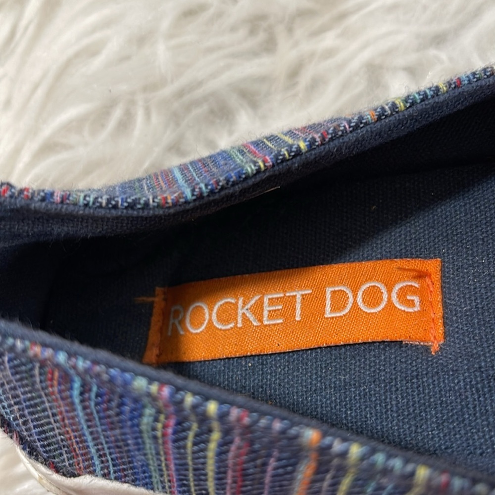 ROCKET DOG Clarita Blue with Multicolor Stripes Slip On Women’s Size 8 - Picture 7 of 8